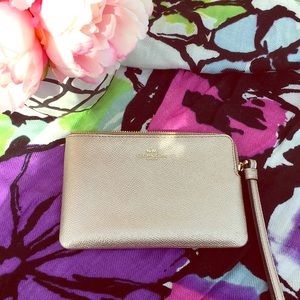 Coach gold wristlet